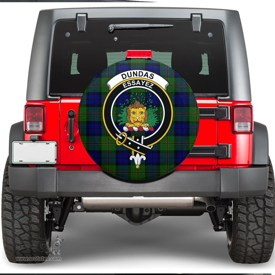Scottish Dundas Modern Clan Tartan Crest Spare Tire Cover - Show Your Clan Pride