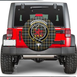 Scottish Farquharson Weathered Clan Tartan Crest Spare Tire Cover - Show Your Clan Pride