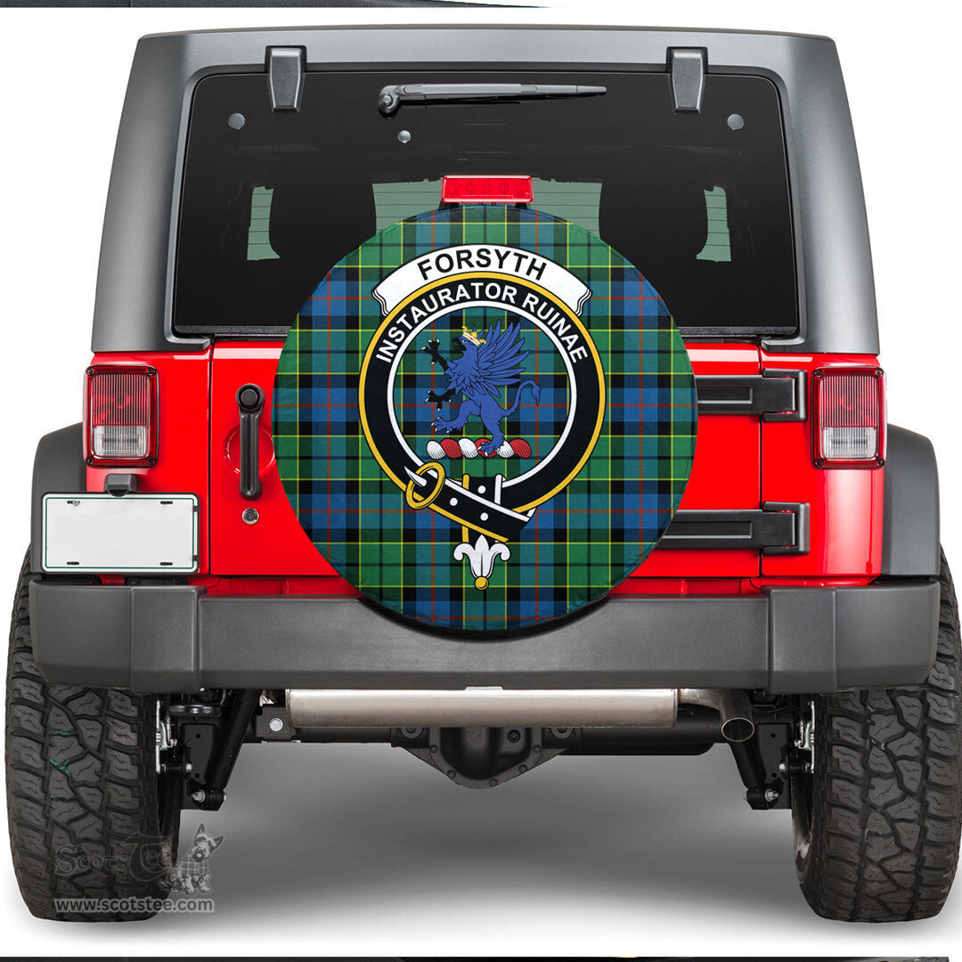 Scottish Forsyth Ancient Clan Tartan Crest Spare Tire Cover - Show Your Clan Pride
