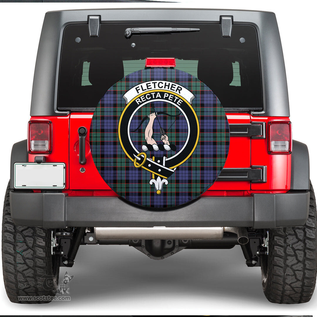Scottish Fletcher Modern Clan Tartan Crest Spare Tire Cover - Show Your Clan Pride