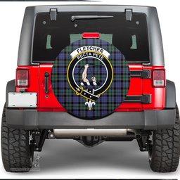Scottish Fletcher Modern Clan Tartan Crest Spare Tire Cover - Show Your Clan Pride