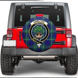 Scottish Hamilton Hunting Modern Clan Tartan Crest Spare Tire Cover - Show Your Clan Pride