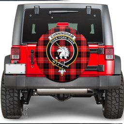 Scottish Cunningham Modern Clan Tartan Crest Spare Tire Cover - Show Your Clan Pride