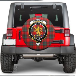 Scottish Cumming Modern Clan Tartan Crest Spare Tire Cover - Show Your Clan Pride
