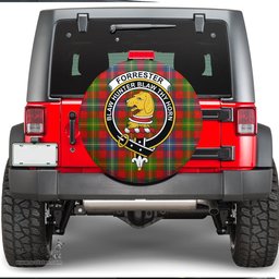 Scottish Forrester Clan Tartan Crest Spare Tire Cover - Show Your Clan Pride