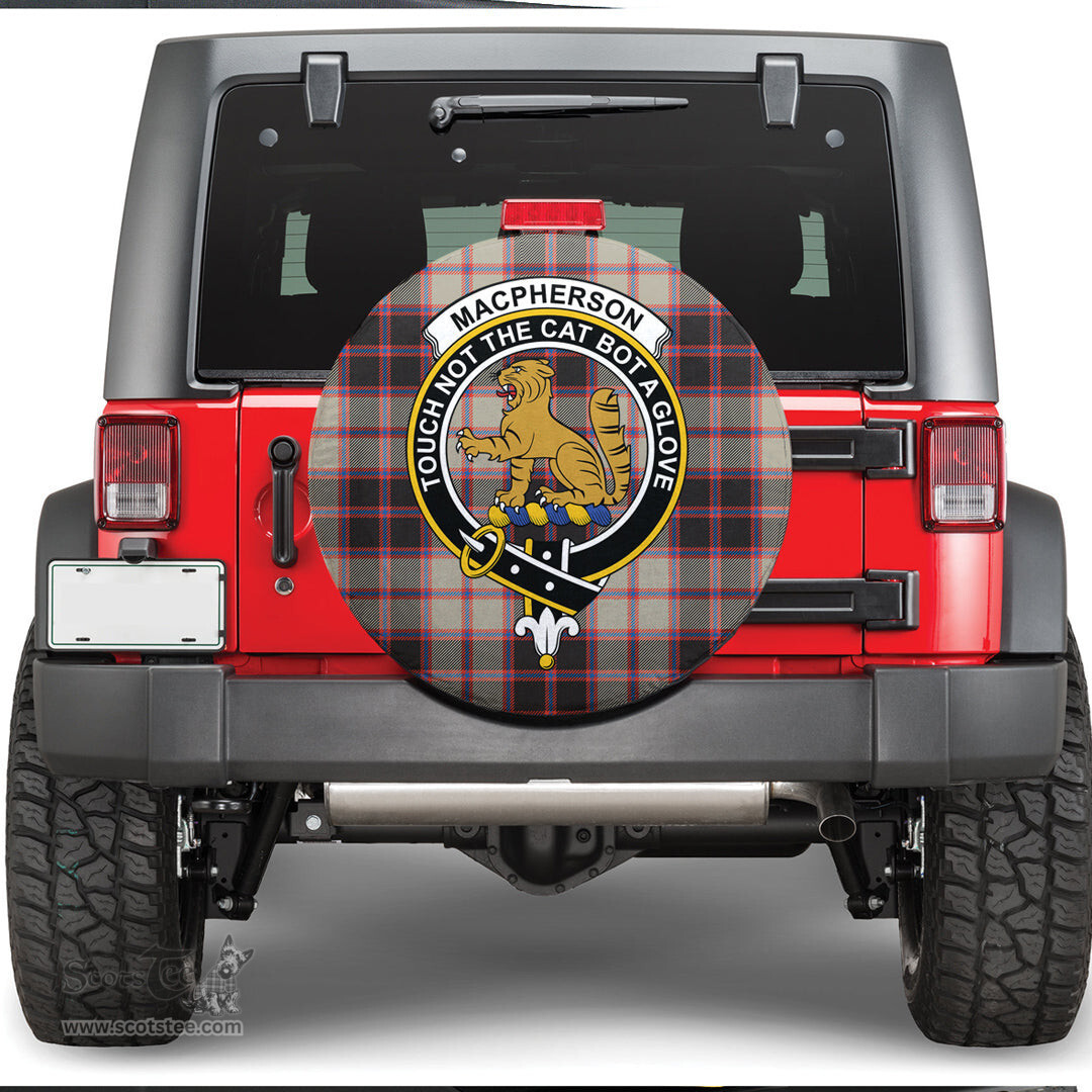 Scottish MacPherson Hunting Ancient Clan Tartan Crest Spare Tire Cover - Show Your Clan Pride
