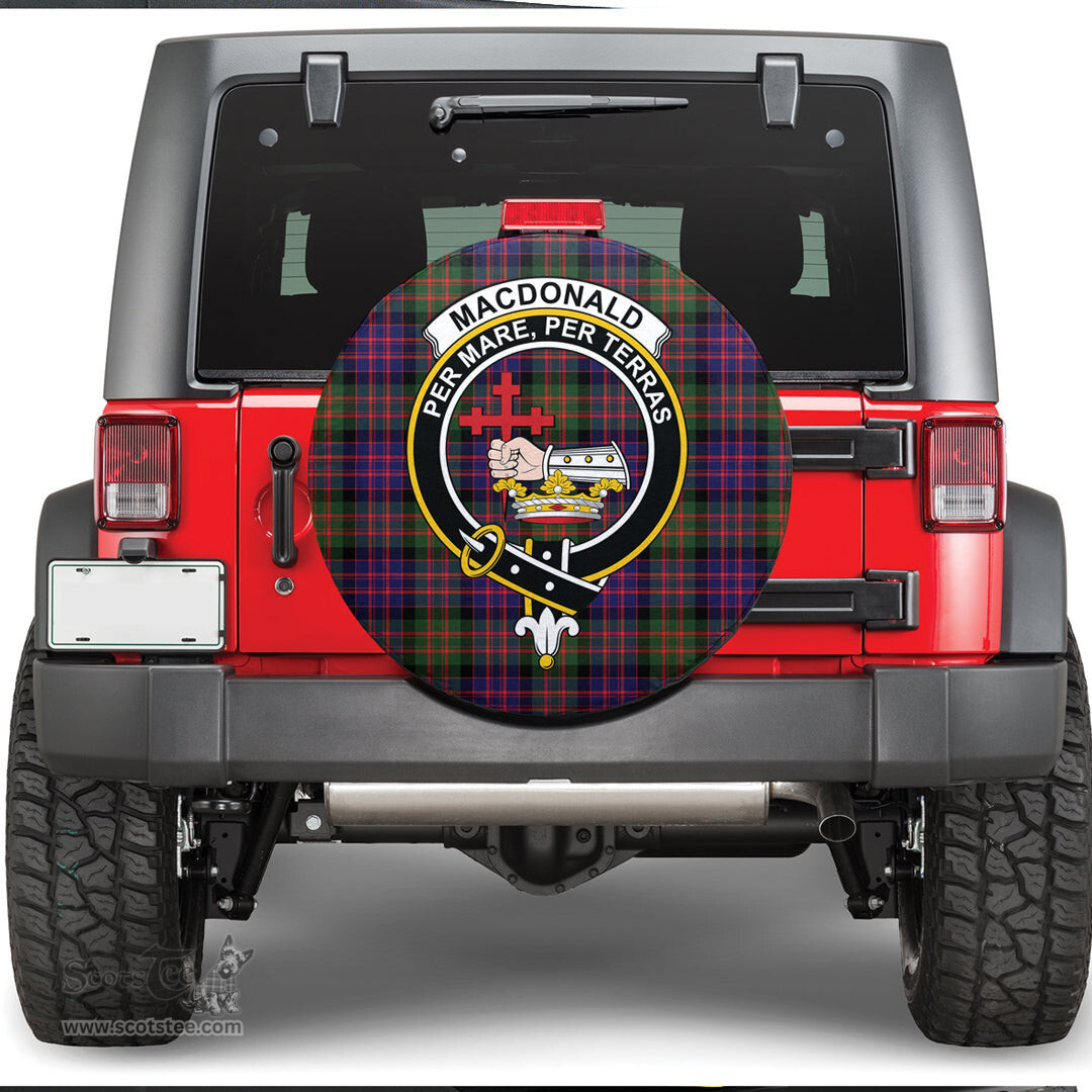 Scottish MacDonald Modern Clan Tartan Crest Spare Tire Cover - Show Your Clan Pride