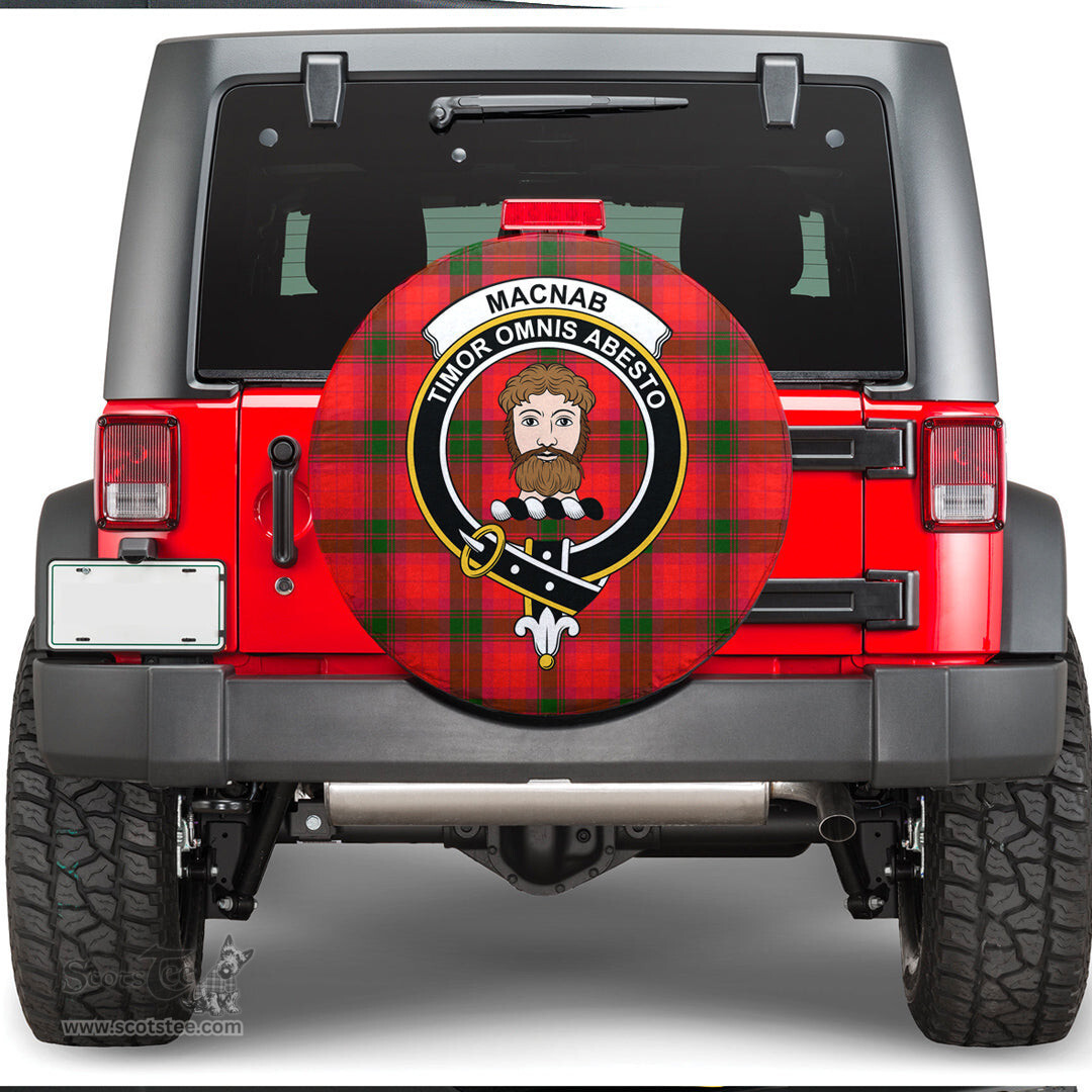 Scottish MacNab Modern Clan Tartan Crest Spare Tire Cover - Show Your Clan Pride