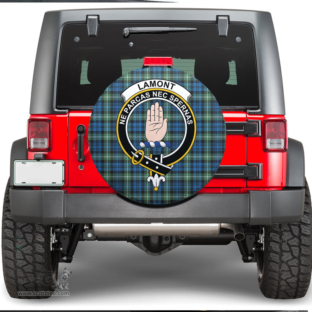 Scottish Lamont Ancient Clan Tartan Crest Spare Tire Cover - Show Your Clan Pride