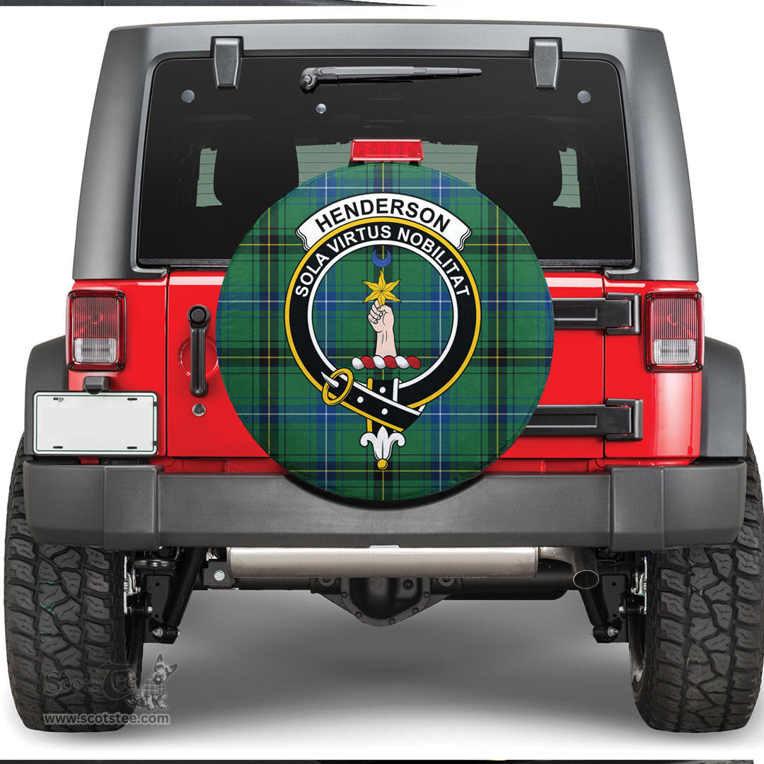 Scottish Henderson Ancient Clan Tartan Crest Spare Tire Cover - Show Your Clan Pride