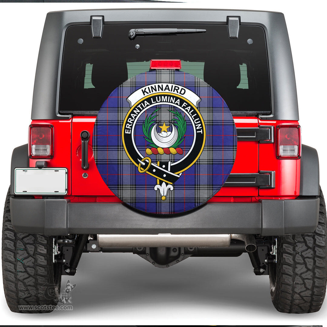 Scottish Kinnaird Clan Tartan Crest Spare Tire Cover - Show Your Clan Pride