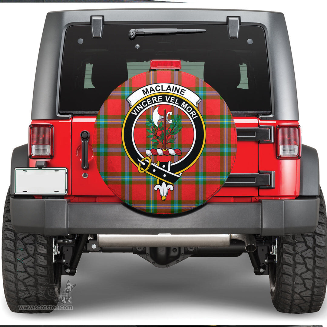 Scottish MacLaine of Loch Buie Clan Tartan Crest Spare Tire Cover - Show Your Clan Pride