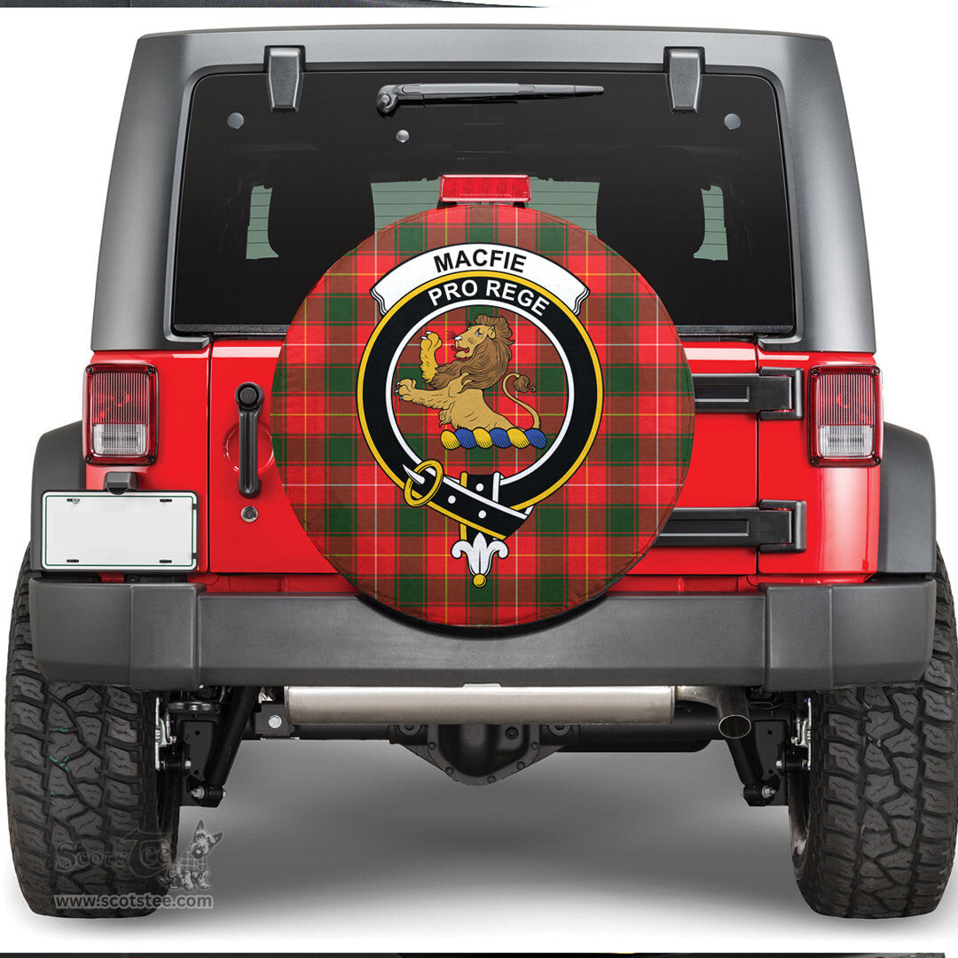 Scottish MacFie Clan Tartan Crest Spare Tire Cover - Show Your Clan Pride