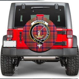 Scottish Lumsden Modern Clan Tartan Crest Spare Tire Cover - Show Your Clan Pride