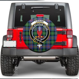 Scottish Logan Ancient Clan Tartan Crest Spare Tire Cover - Show Your Clan Pride