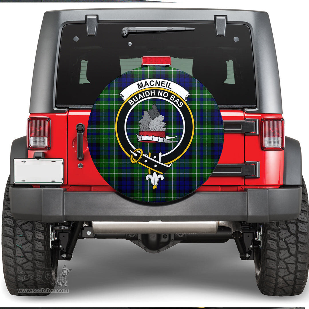 Scottish MacNeil of Colonsay Modern Clan Tartan Crest Spare Tire Cover - Show Your Clan Pride