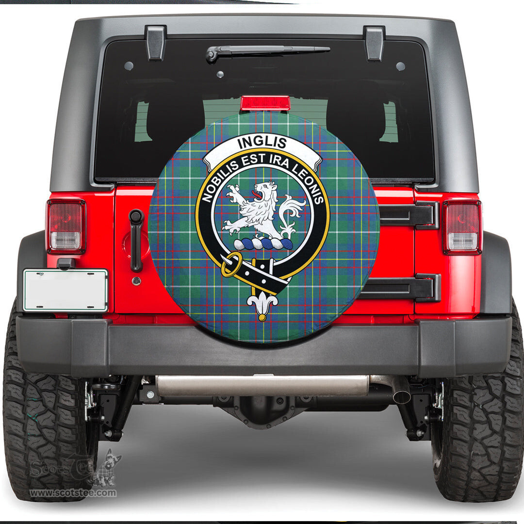 Scottish Inglis Ancient Clan Tartan Crest Spare Tire Cover - Show Your Clan Pride