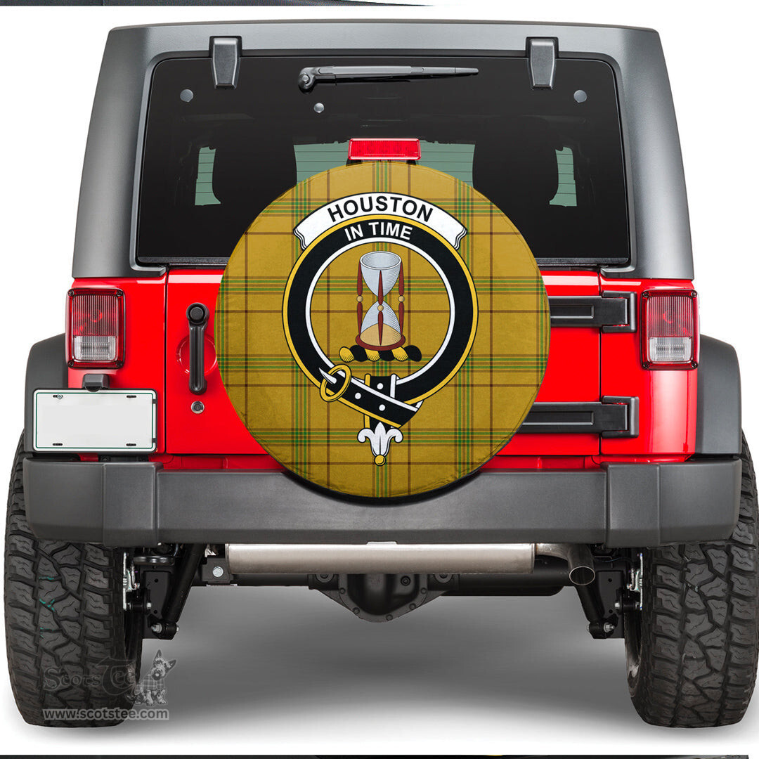 Scottish Houston Clan Tartan Crest Spare Tire Cover - Show Your Clan Pride