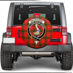 Scottish MacQuarrie Modern Clan Tartan Crest Spare Tire Cover - Show Your Clan Pride