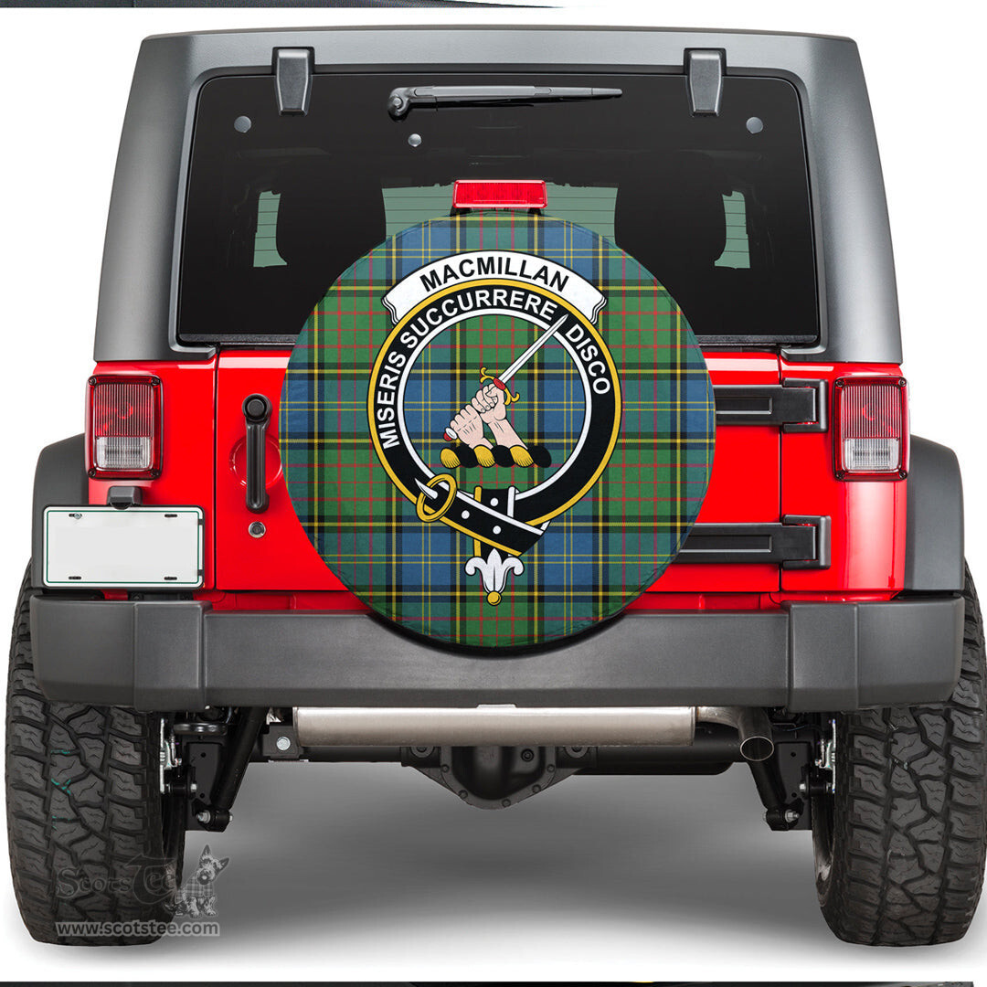 Scottish MacMillan Hunting Ancient Clan Tartan Crest Spare Tire Cover - Show Your Clan Pride