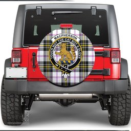 Scottish MacPherson Dress Modern Clan Tartan Crest Spare Tire Cover - Show Your Clan Pride