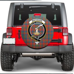 Scottish Matheson Ancient Clan Tartan Crest Spare Tire Cover - Show Your Clan Pride