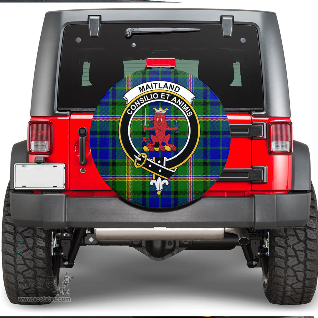 Scottish Maitland Clan Tartan Crest Spare Tire Cover - Show Your Clan Pride