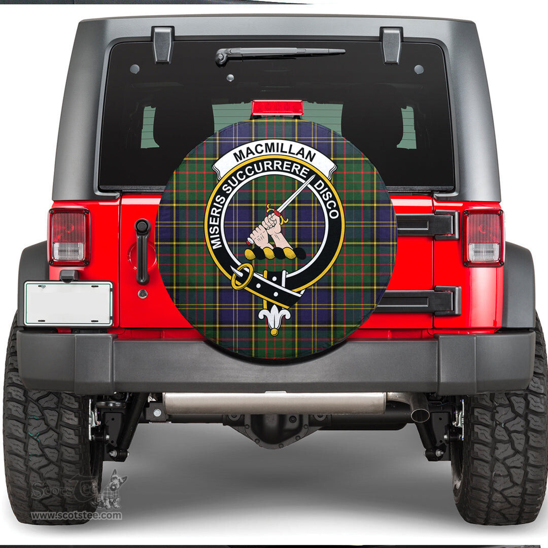 Scottish MacMillan Hunting Modern Clan Tartan Crest Spare Tire Cover - Show Your Clan Pride