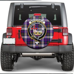 Scottish MacDonald Dress Modern Clan Tartan Crest Spare Tire Cover - Show Your Clan Pride
