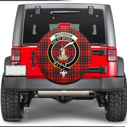 Scottish Matheson Modern Clan Tartan Crest Spare Tire Cover - Show Your Clan Pride
