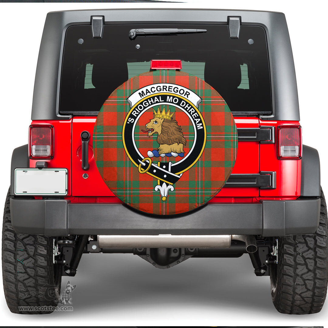 Scottish MacGregor Ancient Clan Tartan Crest Spare Tire Cover - Show Your Clan Pride