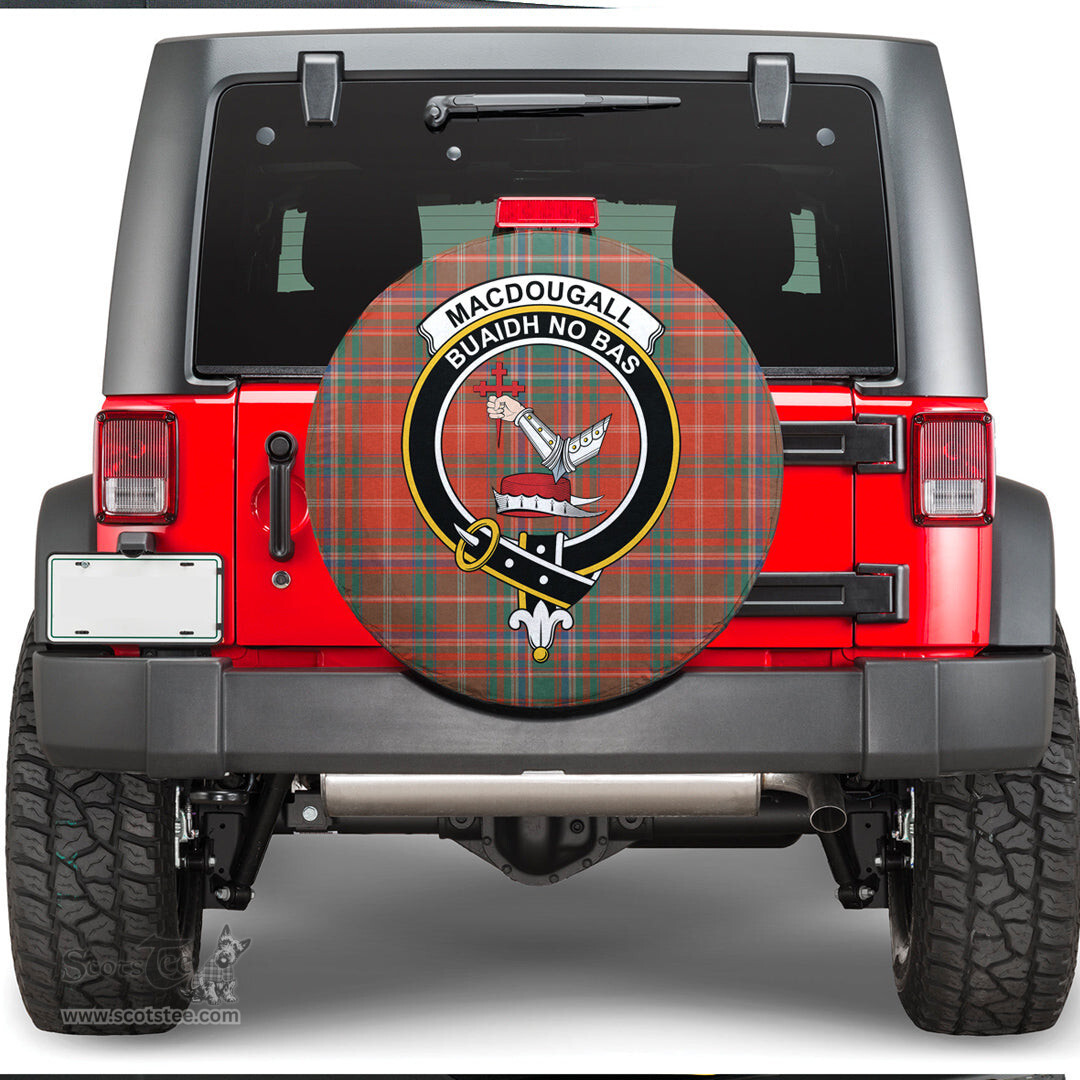 Scottish MacDougall Ancient Clan Tartan Crest Spare Tire Cover - Show Your Clan Pride