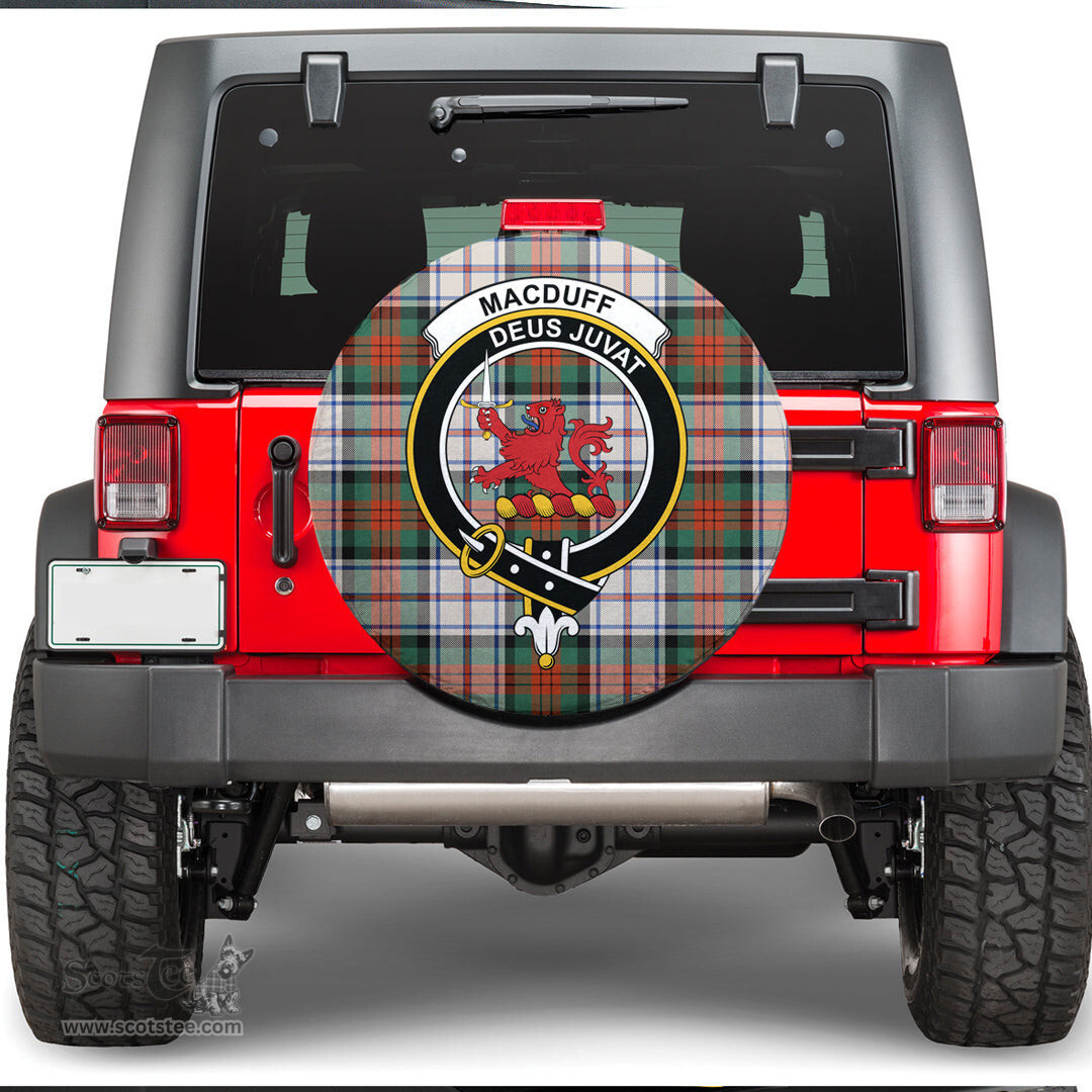 Scottish MacDuff Dress Ancient Clan Tartan Crest Spare Tire Cover - Show Your Clan Pride
