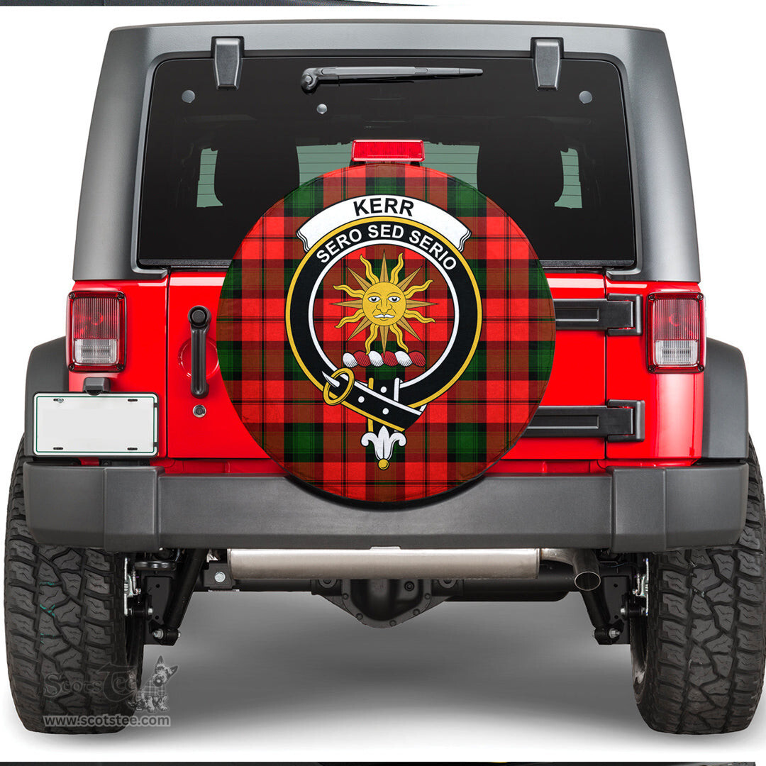 Scottish Kerr Modern Clan Tartan Crest Spare Tire Cover - Show Your Clan Pride