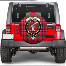Scottish MacRae Modern Clan Tartan Crest Spare Tire Cover - Show Your Clan Pride
