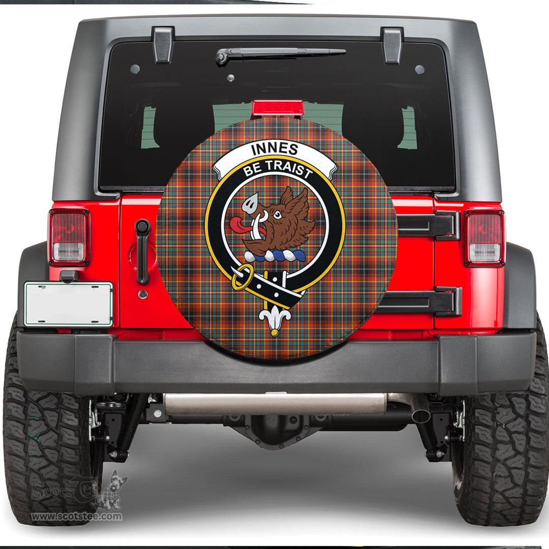 Scottish Innes Ancient Clan Tartan Crest Spare Tire Cover - Show Your Clan Pride
