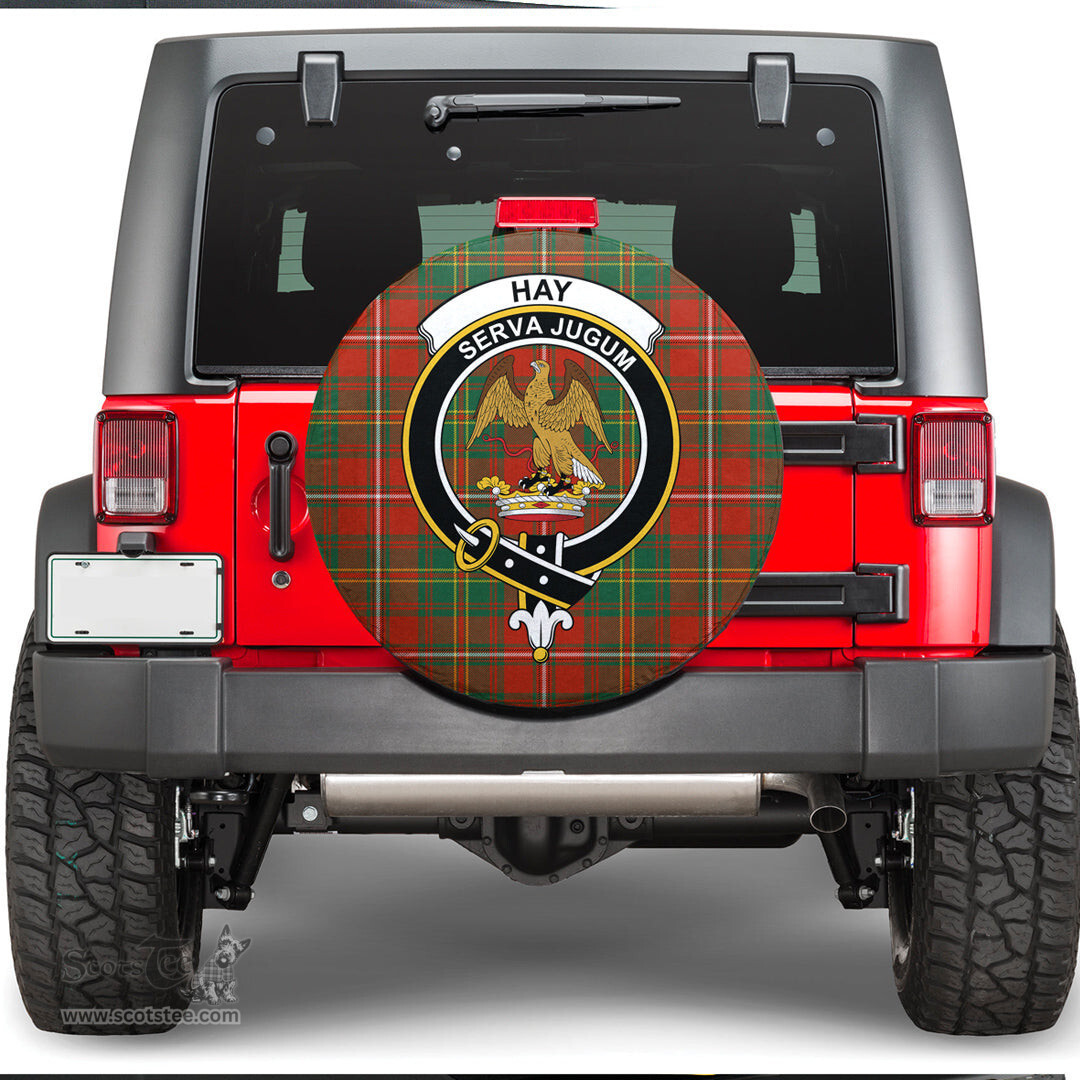 Scottish Hay Ancient Clan Tartan Crest Spare Tire Cover - Show Your Clan Pride