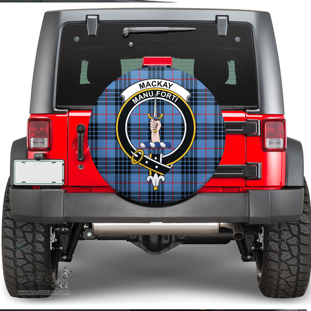 Scottish MacKay Blue Clan Tartan Crest Spare Tire Cover - Show Your Clan Pride