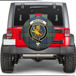 Scottish Nicolson Hunting Ancient Clan Tartan Crest Spare Tire Cover - Show Your Clan Pride