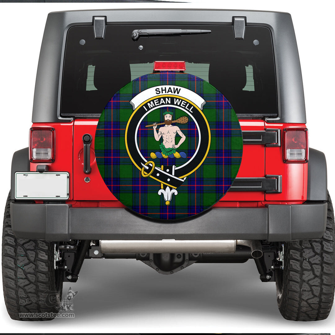 Scottish Shaw Modern Clan Tartan Crest Spare Tire Cover - Show Your Clan Pride