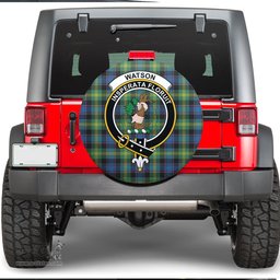 Scottish Watson Ancient Clan Tartan Crest Spare Tire Cover - Show Your Clan Pride