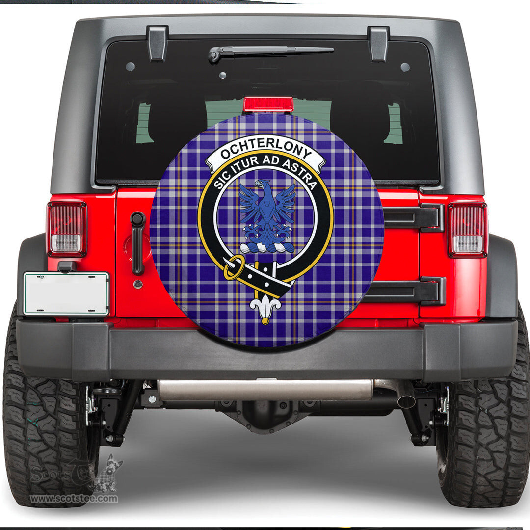 Scottish Ochterlony Clan Tartan Crest Spare Tire Cover - Show Your Clan Pride