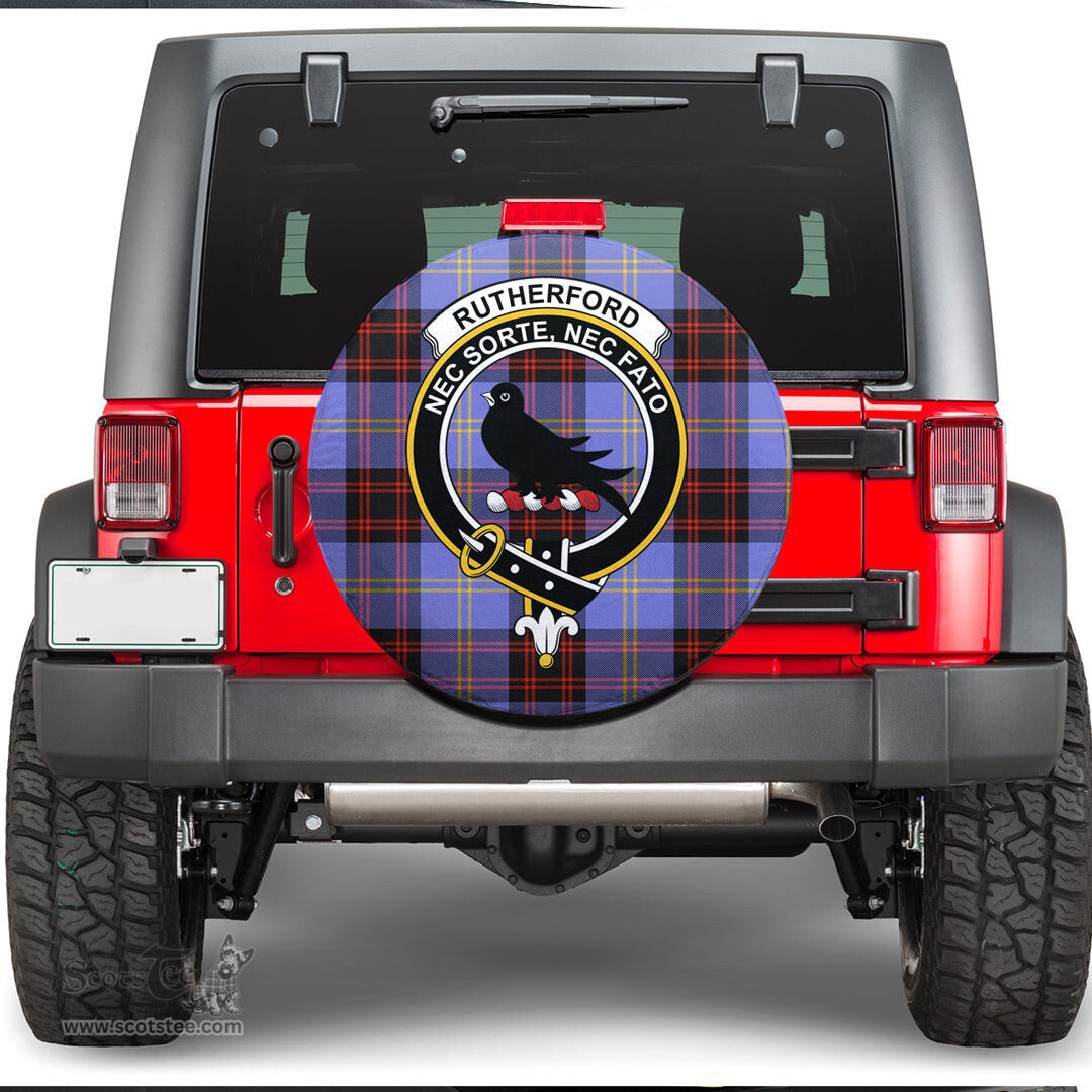 Scottish Rutherford Clan Tartan Crest Spare Tire Cover - Show Your Clan Pride