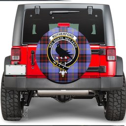 Scottish Rutherford Clan Tartan Crest Spare Tire Cover - Show Your Clan Pride