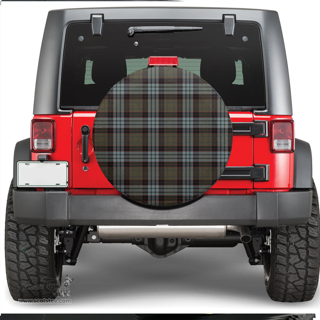 Scottish Stewart Old Weathered Tartan Spare Tire Cover - Show Your Clan Pride