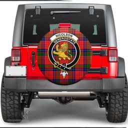 Scottish Nicolson Modern Clan Tartan Crest Spare Tire Cover - Show Your Clan Pride