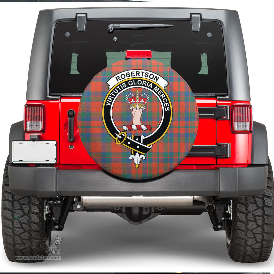 Scottish Robertson Ancient Clan Tartan Crest Spare Tire Cover - Show Your Clan Pride