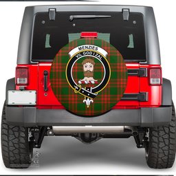 Scottish Menzies Green Modern Clan Tartan Crest Spare Tire Cover - Show Your Clan Pride
