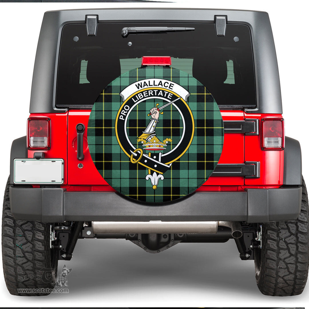 Scottish Wallace Hunting Ancient Clan Tartan Crest Spare Tire Cover - Show Your Clan Pride