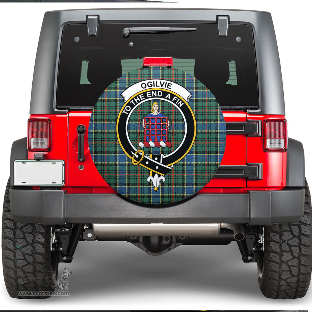 Scottish Ogilvie Hunting Ancient Clan Tartan Crest Spare Tire Cover - Show Your Clan Pride